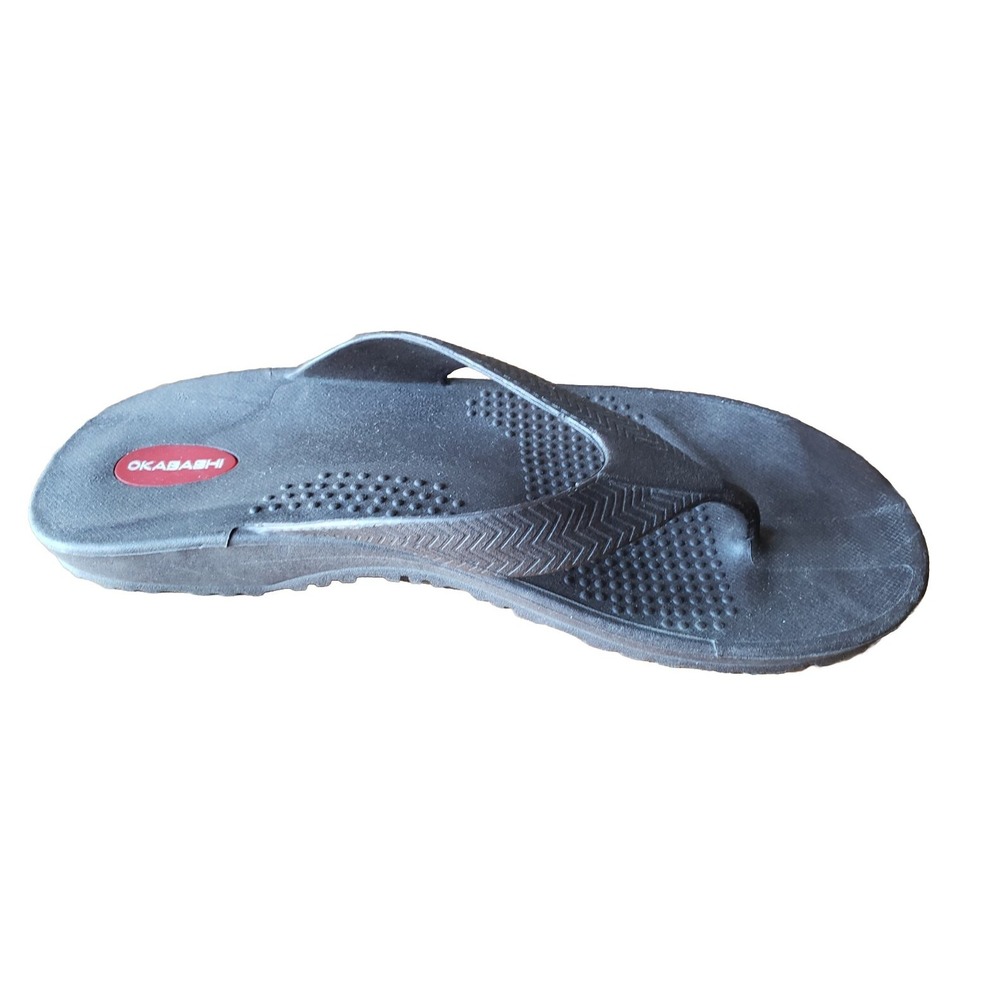 Okabashi Mens Surf Ergonomic Flip Flop Brown Rubber Sailing Water ‎ Size Xl